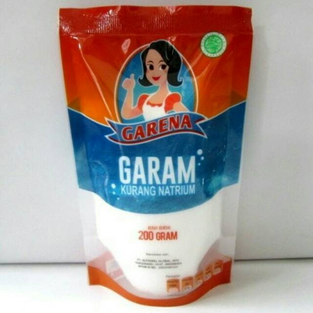 

Garam Garena rendah natrium 200 gram