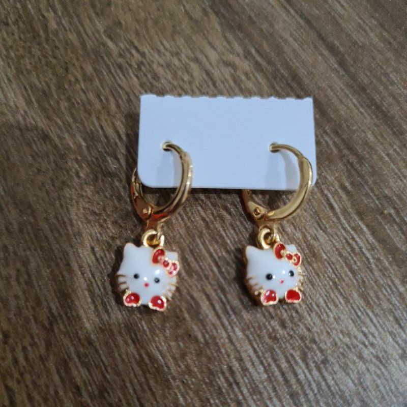 ANTING JEPIT ANAK KEPALA HELLO KITTY (isi 1pasang) 12378