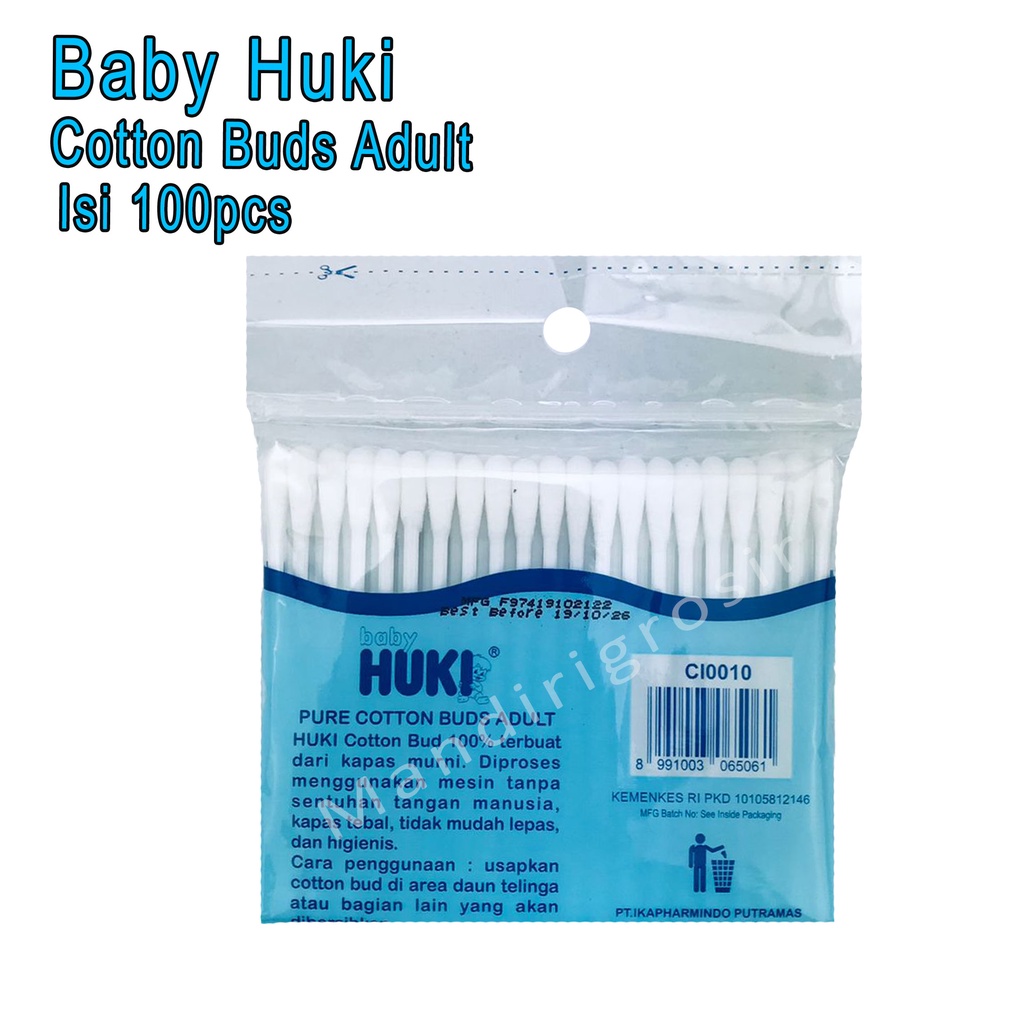 Cotton Buds Adult *Baby Huki * Korek Kuping * CI0010 100pcs