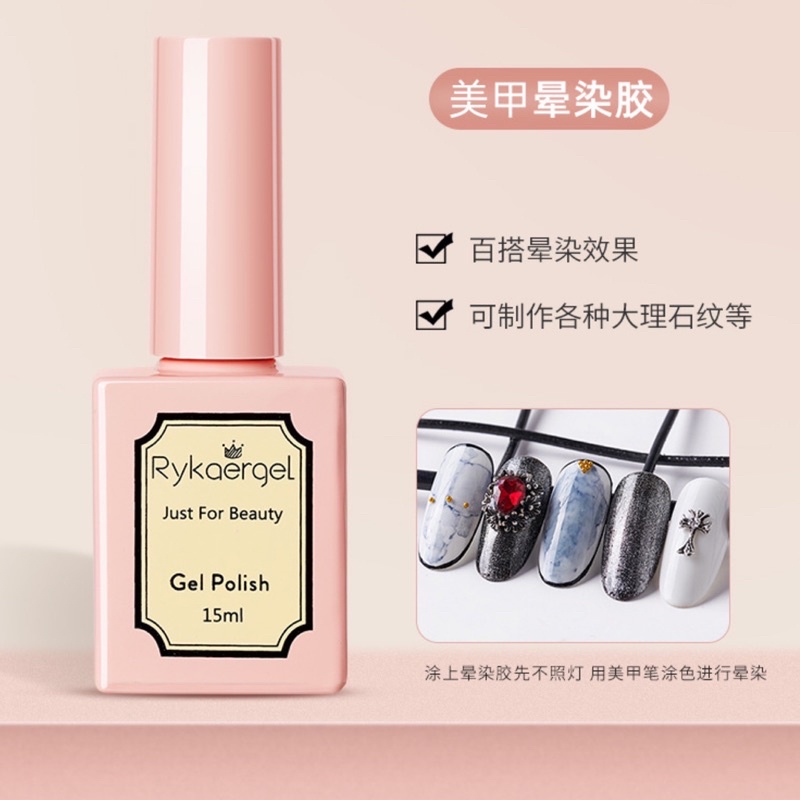 RYKAERGEL 15ML TOP COAT BASE COAT REINFORCE GEL TOP COAT TAHAN 2 BULAN KUTEK GEL TOP COAT NAIL ART