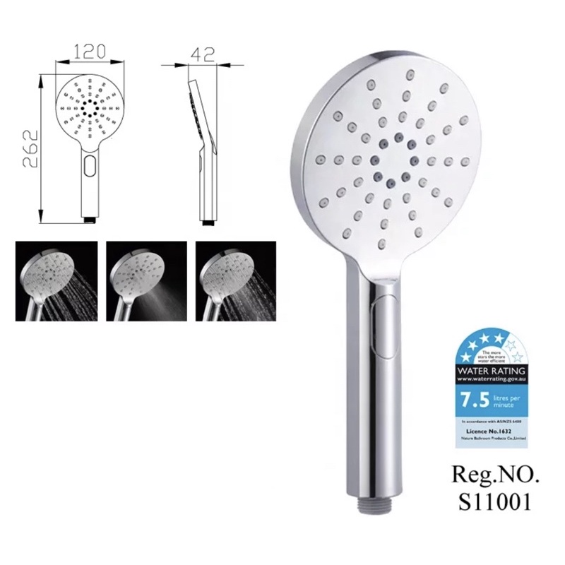 688 HandShower Set 3 Mode / Shower Mandi Hand Shower Kepala Air Push Button Paket Set