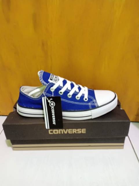 Sepatu converse allstar clasik biru elektrik+box