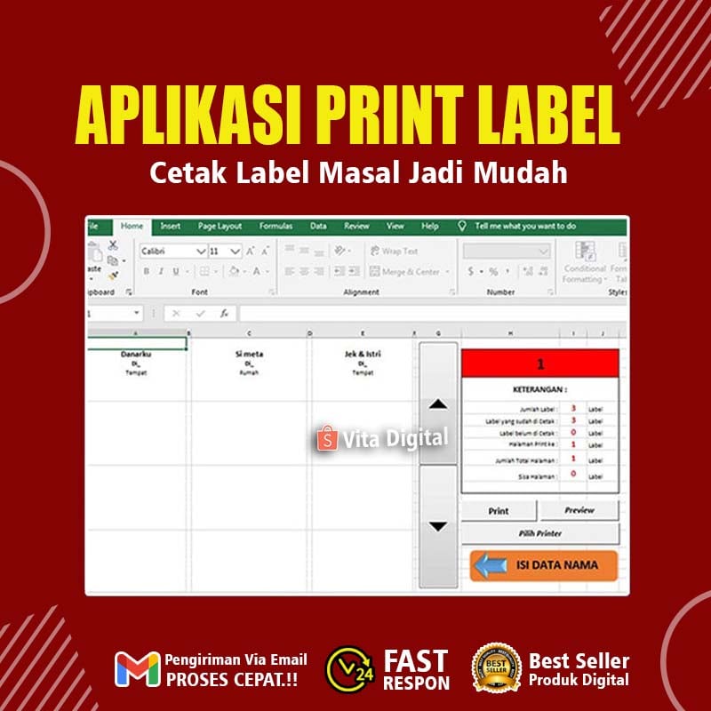 Aplikasi Excel Untuk Print Label Undangan Otomatis