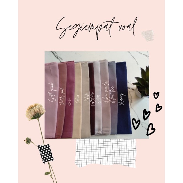 Voal Umama || Jilbab Segiempat Polos