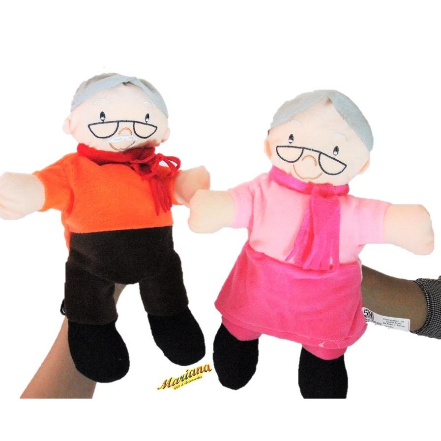 [KODE PRODUK AAFSP6452] Hand Puppet Boneka Tangan Orang Kakek Nenek Ayah Ibu Anak Laki-laki Anak Per
