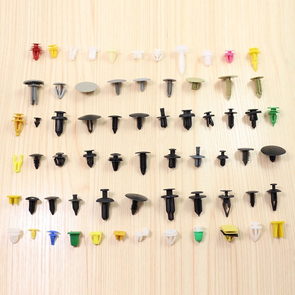 1000 Pcs/100 Pcs HOT Universal Clip Rivet Auto Fastener Klip Bumper Mobil 100/200 Pcs Campur Penahan Kendaraan Rivet Pintu Panel Fender Liner Mobil Stylin