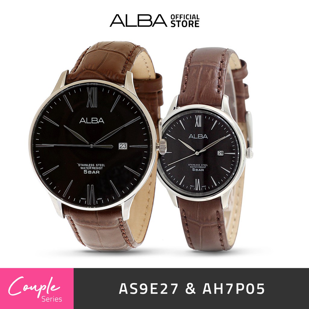 Jam Tangan Couple Alba PRESTIGE Quartz AS9E27 & AH7P05 Original Anti Air
