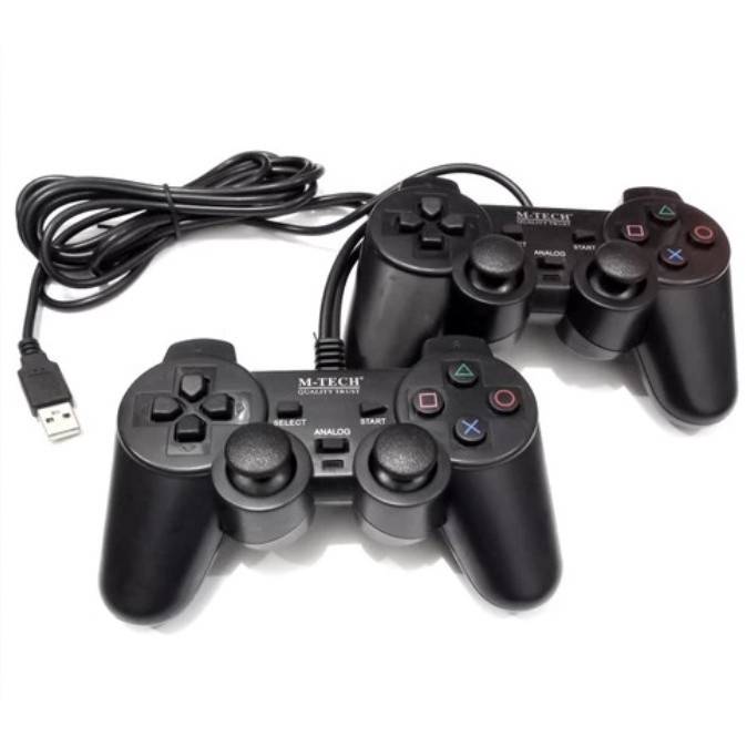 M TECH Gamepad Joystik MT-830 Hitam Single / Double