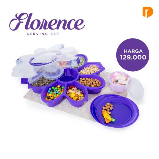 TOPLES  PLASTIK MURAH WADAH MAKANAN FLORENCE SERVING SET