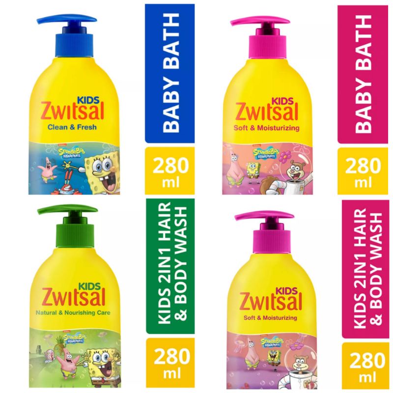 ZWITSAL 2 IN 1 HAIR & BODY WASH 280 ML