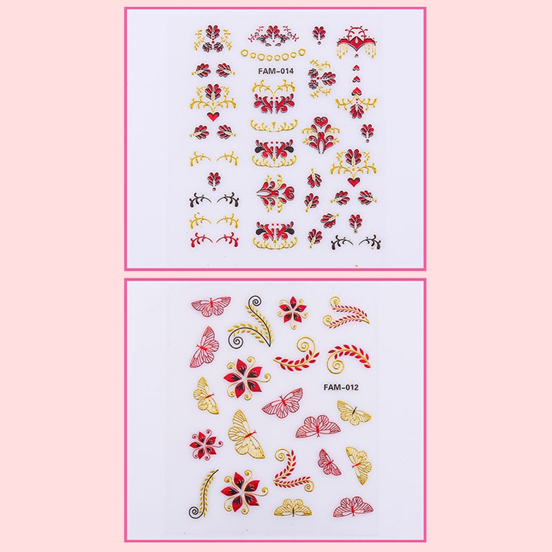 Stiker Kuku Pola Wanita Untuk Dekorasi Nail Art