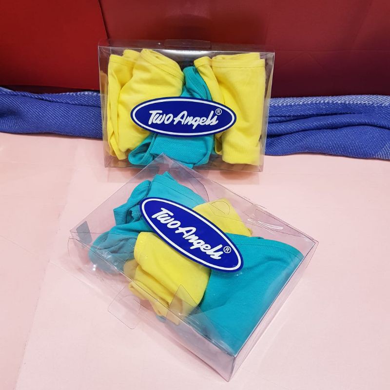 Celana  Dalam Wanita Panty Girls Satuan 1 pcs / 3pcs Box Mika Warna Tosca&amp;Yellow s1