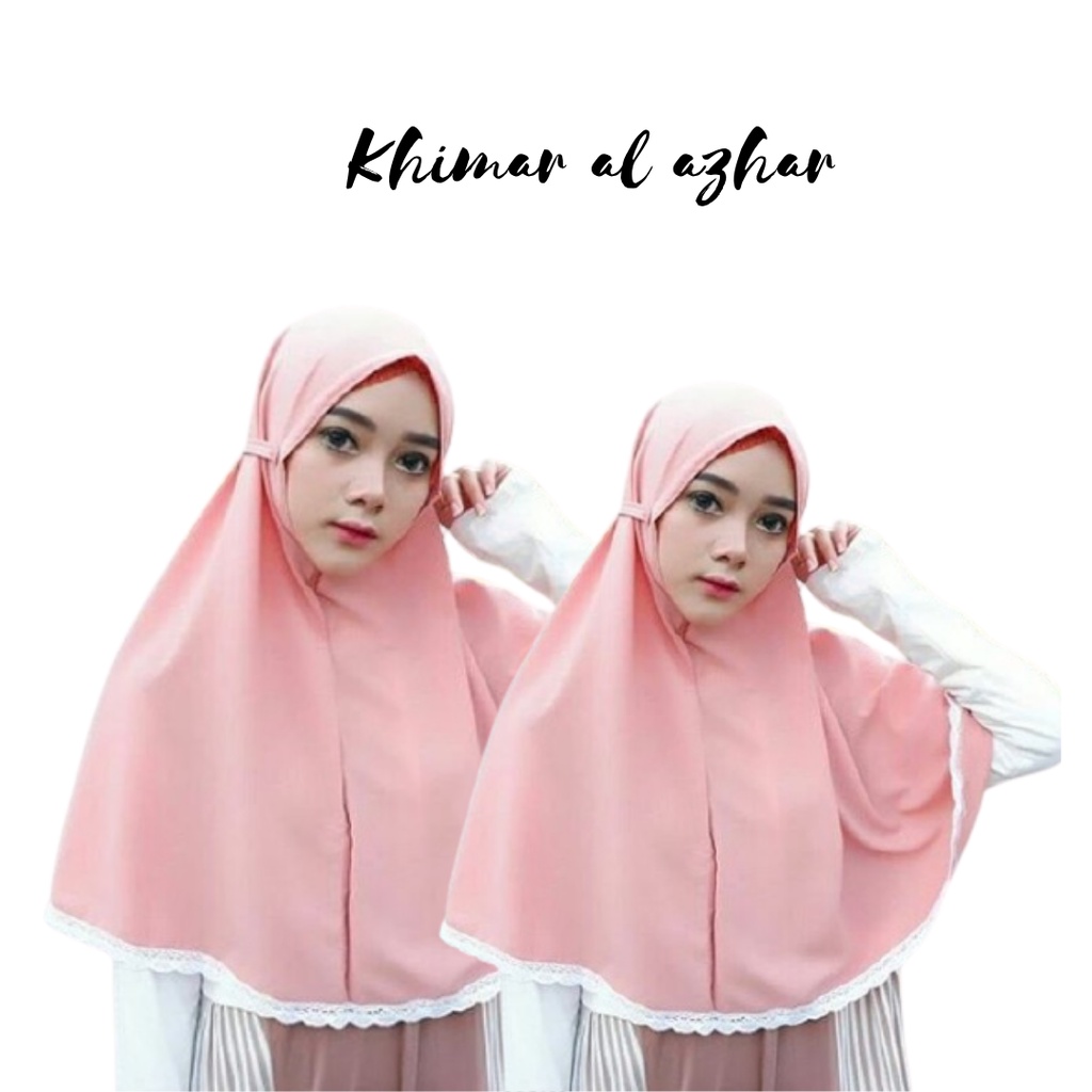 KHIMAR AL AZHAR RENDA BAWAH / KHIMAR SIMPLE RENDA / HIJAB AL AZHAR DIAMOND