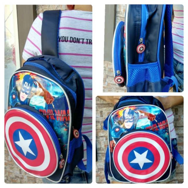 Ransel anak sekolah hologram karakter import