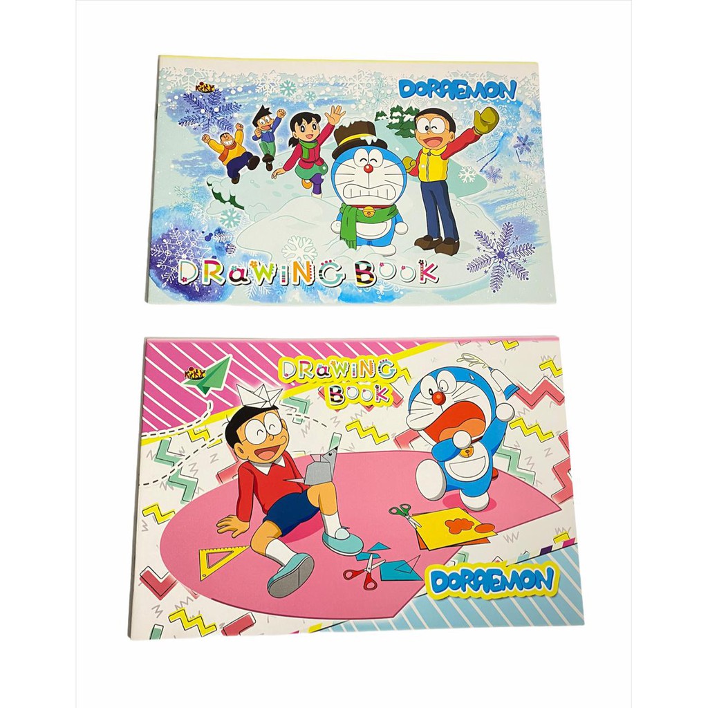 (1 Buku-10 Lembar) BUKU GAMBAR A4 KIKY DRAWING BOOK CHILDREN DORAEMON UNICORN LOL BEARS CARS