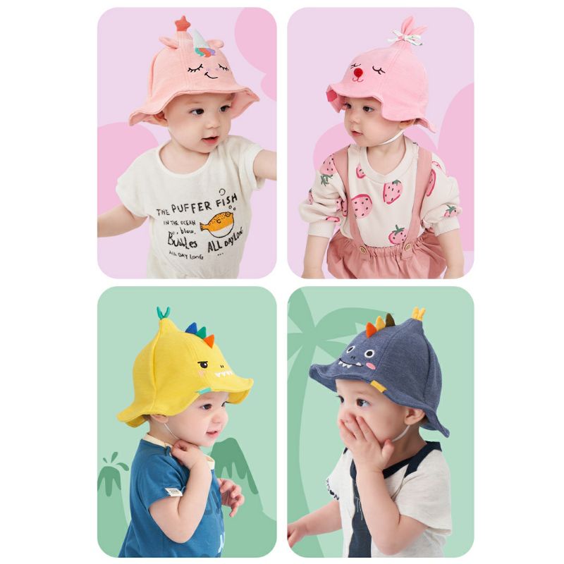 TOPI ANAK | anti UV - cute animal 3D cartoon basin hat het impor unisex baby kid cewek cowok bayi