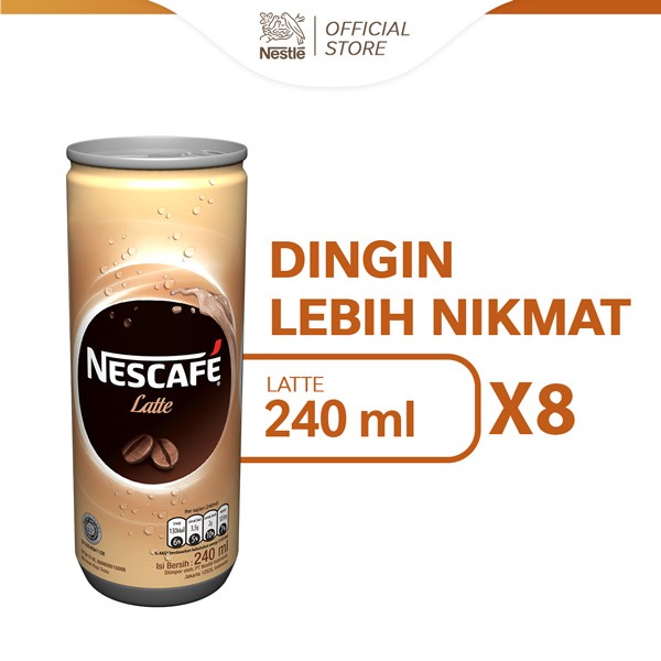 

ge01fgf Nescafe Minuman Kopi Susu Kopi Kaleng Latte 240Ml X 8Pcs Ds20X11