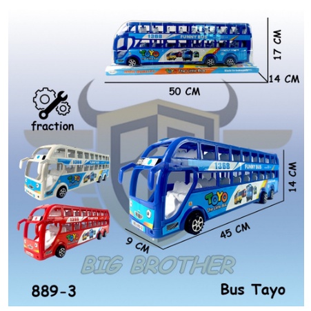 TERBARU MAINAN ANAK MOBILAN BIG BROTHER MOBIL BUS TAYO JUMBO MIKA BIS BESAR 889-3