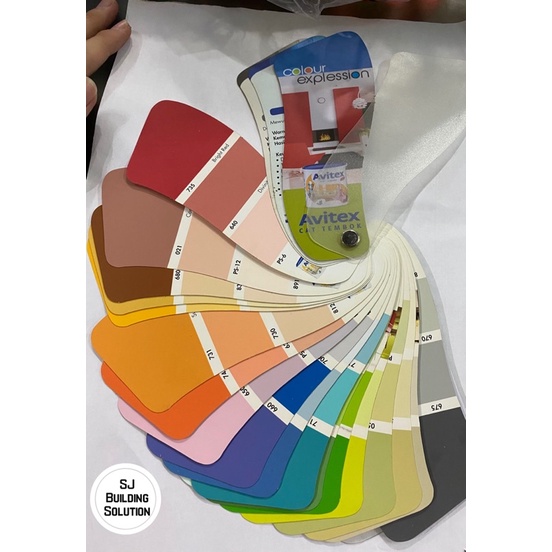 Kartu Warna / Color Card / Fandeck Avitex Avian Brands Cat Dinding Tinting Komputer / Katalog Kipas 