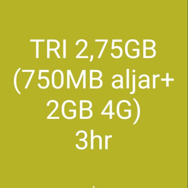 TRI 2,75 GB 3hr