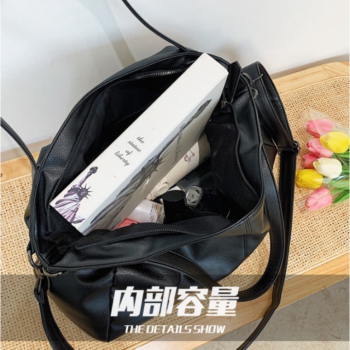 JK Y10655 T3014 1KG MUAT 2PCS TAS TOTE BAG FASHION WANITA MPORT DUFFEL KULIT 935 E6492 U4262