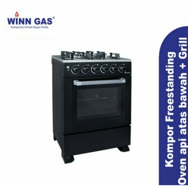 Freestanding Cooker Winn Gas W5090 | Oven kompor w-5090 winngas hitam