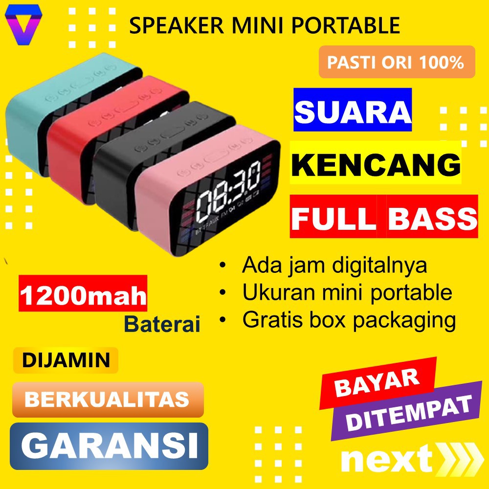 SPEAKER SPEKER BLUETOOTH PORTABLE MINI SPIKER SEPIKER BLUTUT AKTIF WIRELESS SOUND MINI MURAH JS44