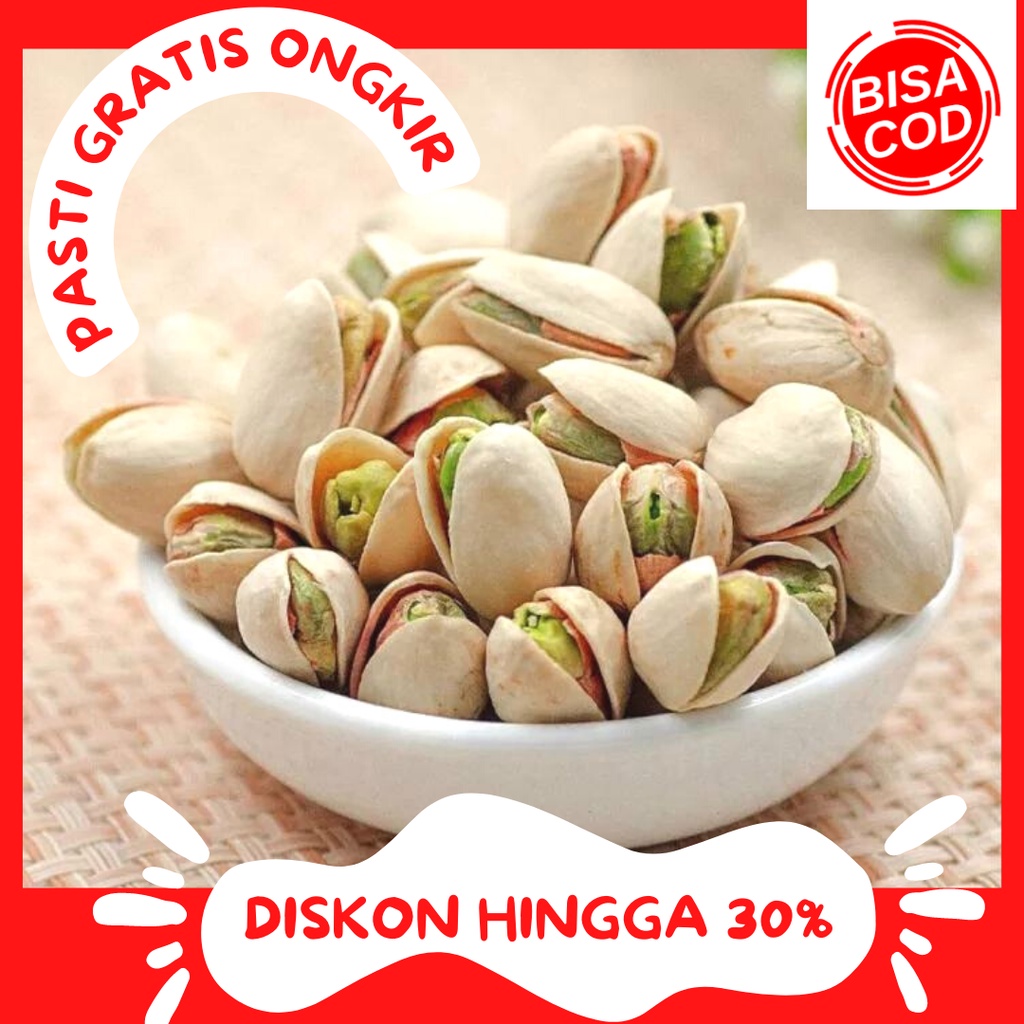 

500GRAM KACANG PISTACHIO/KACANG FUSTUK/PISTASIO SUPER PREMIUM HIJAU