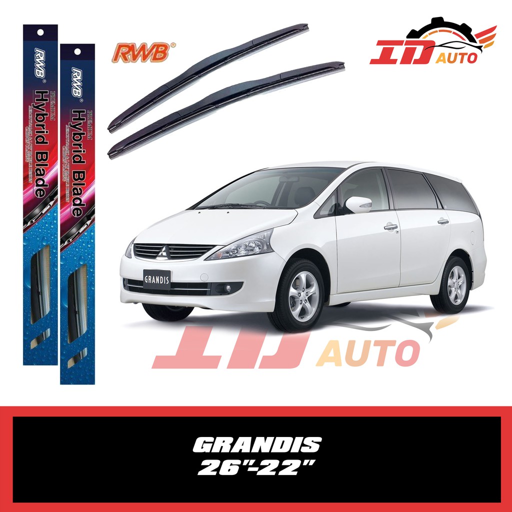 WIPER MITSUBISHI GRANDIS SET UKURAN 26 DAN 22 MERK RWB