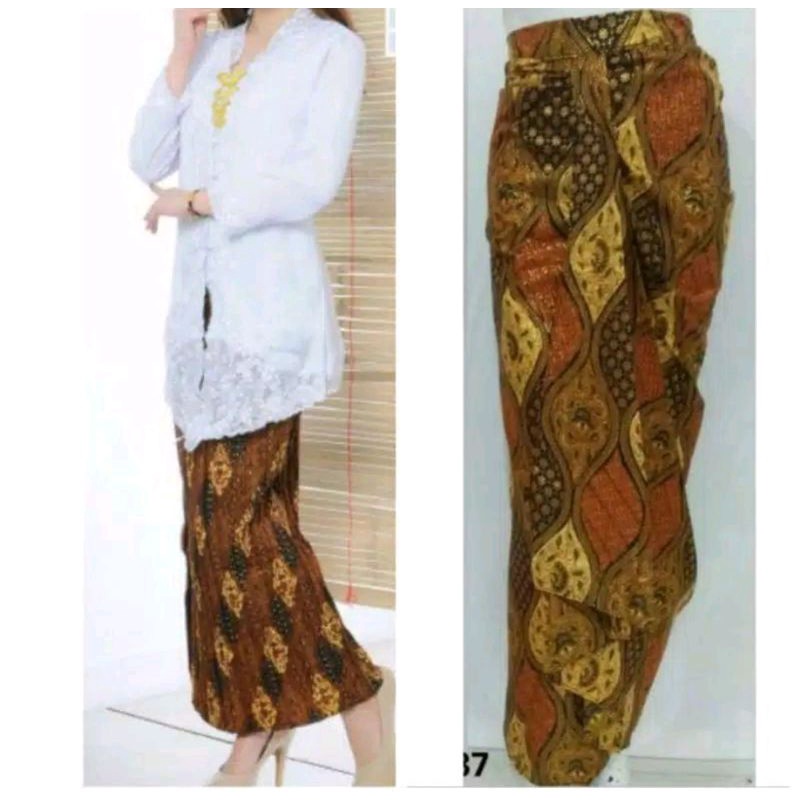ReadyRok kebaya Kebaya Encim Lengan Panjang Katun Silky Korea Kombinasi Brukat,Kebaya Fashion Wanita