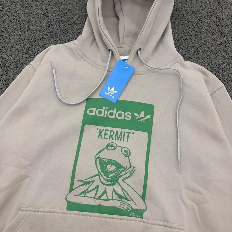 sweater hoodie adidas kermit - jaket hoodie adidas