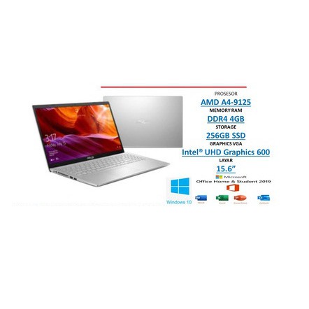 Laptop Asus M509BA HD421 AMD A4 9125 SSD 256GB Win10 OHS