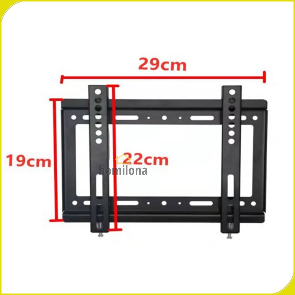 Bracket TV 14-42 Inch Adjustable Left Right 0.8mm Thick 200 x 200 Pitch 2.5cm CNSD B25 Black