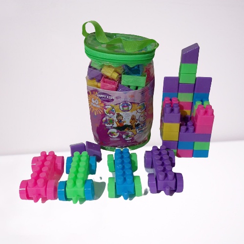 Block Mainan Bongkar Pasang Anak 3 Tahun isi 60 Pcs