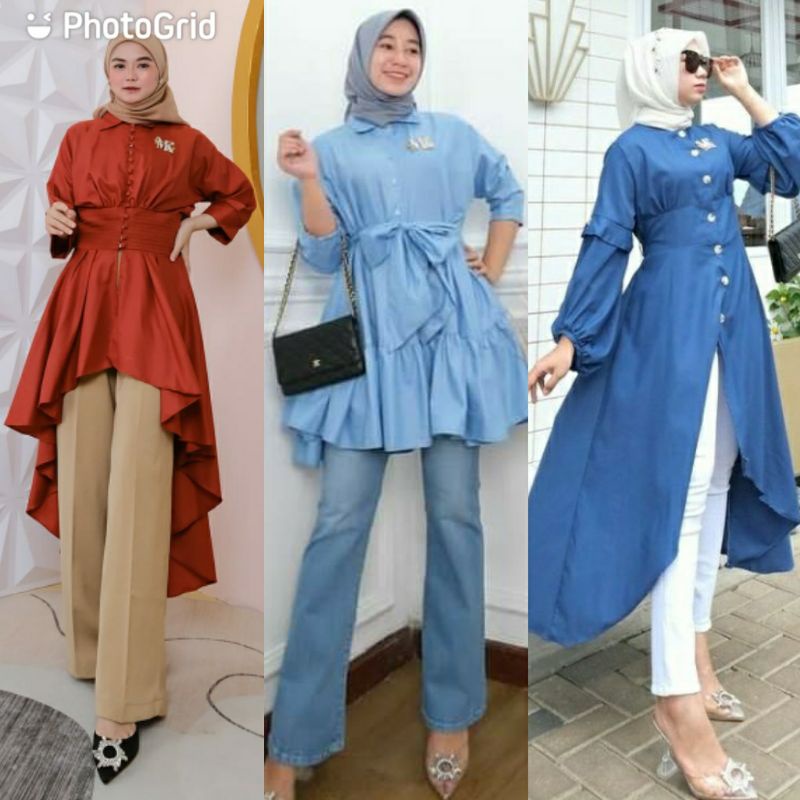 HADID TUNIK ORI MK 100%‼️DIVA TUNIC 100% ORI MK FREE BELT‼️ ZHEA SHIRT MK‼️100%ORIGINAL MISS KAMI HI