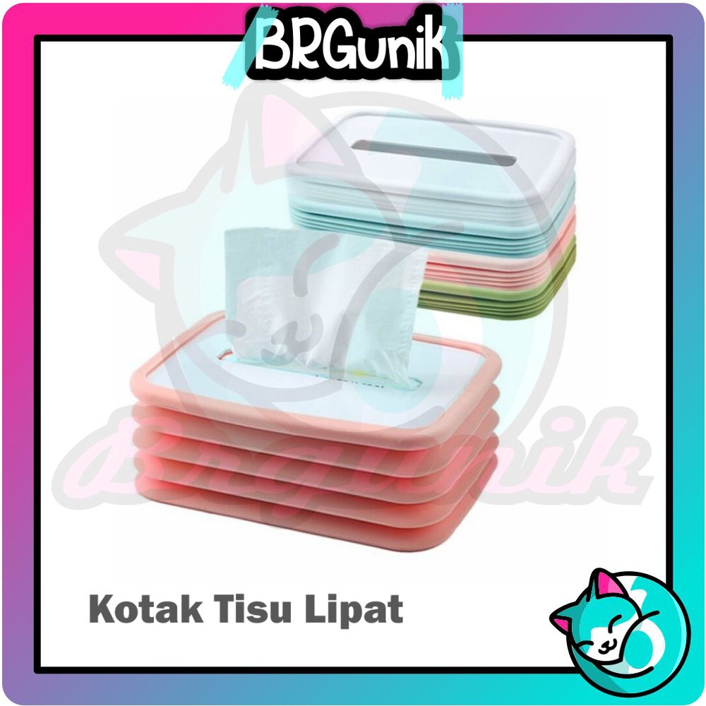 BRGUNIK Kotak Tisu Lipat - Tissue Box Flexible - Tempat Tissue Serbaguna R581