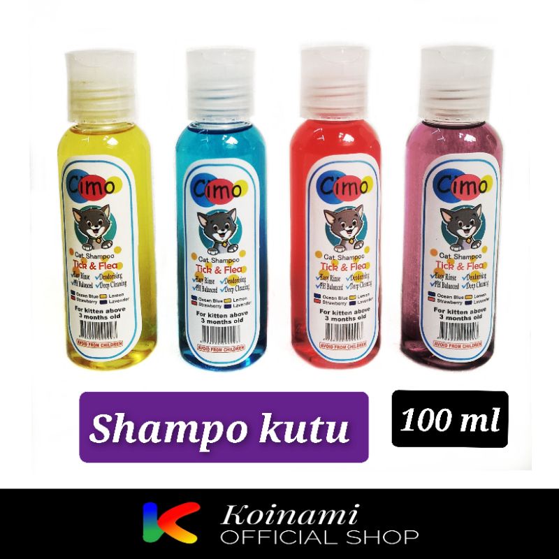 CIMO SHAMPO KUTU 100 ml / SHAMPO KUTU KUCING / GROOMING / BTM