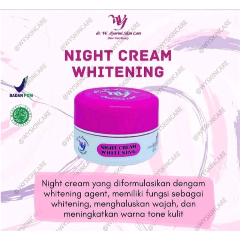 Night cream whitening dr widyarini