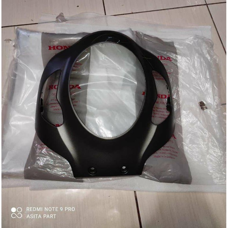 Cover Front Scoopy Esp New K2F 2021 panel tameng hitam doff black matte original