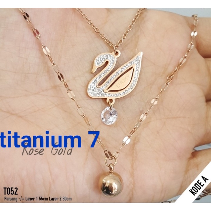 Kalung Titanium Wanita Anti KaBSt Perhiasan Premium