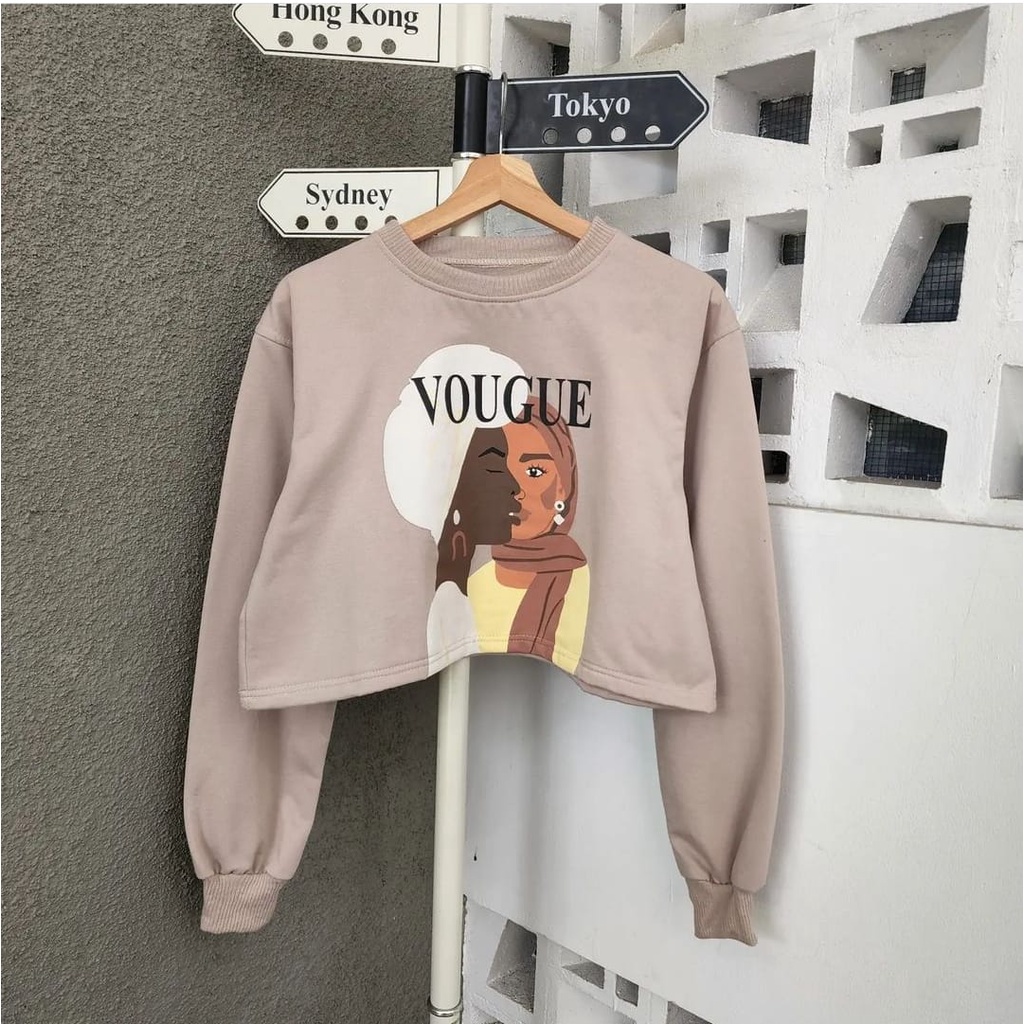 sweater wanita VOGUE HITS CROOPE SWEATER - sweater croope - sweatshirt sweater wanita