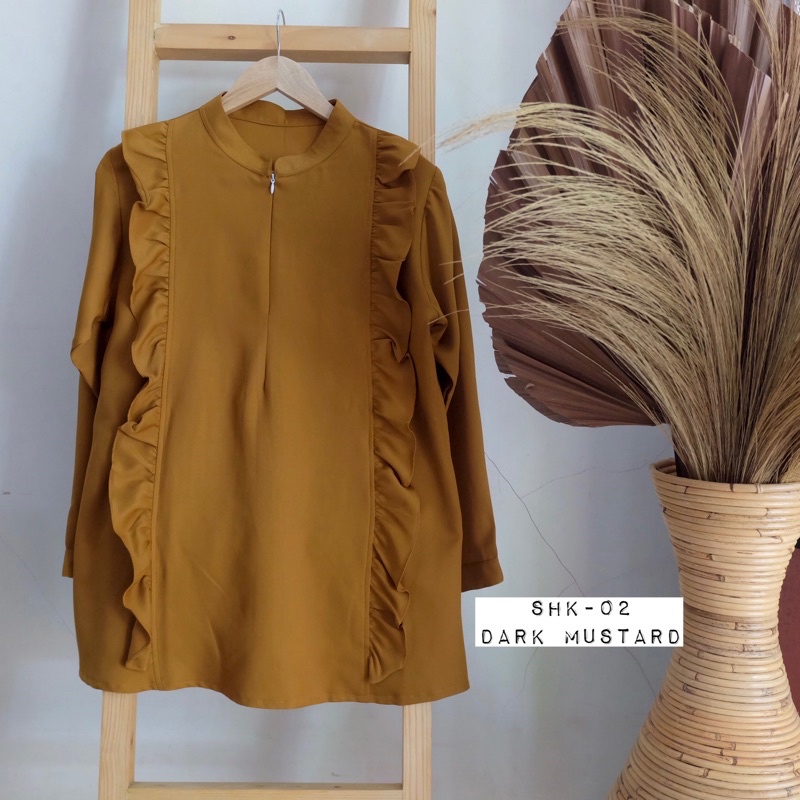 BLOUSE WANITA ATASAN POLOS BLOUSE MODEL RAFFLE
