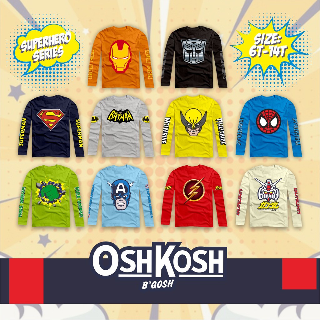 Tshirt Lengan Panjang Anak Laki-laki Superhero Series Oshkosh B'gosh