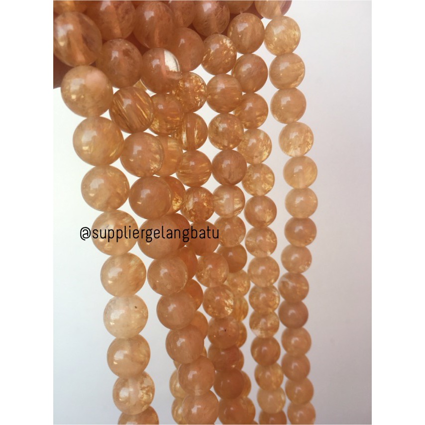 natural batu CITRINE kuning 12mm kristal yellow citrin media kesehatan aksesoris supplier kerajinan