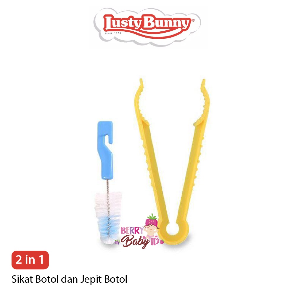 Lusty Bunny Sikat Botol Dot Bayi + Jepitan Bottle Nipple Brush SK-1001 Berry Mart