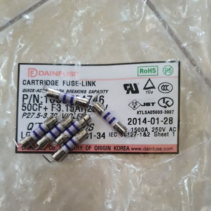 FUSE KRAMIK 3,15A ADA KAKI ORIGINAL