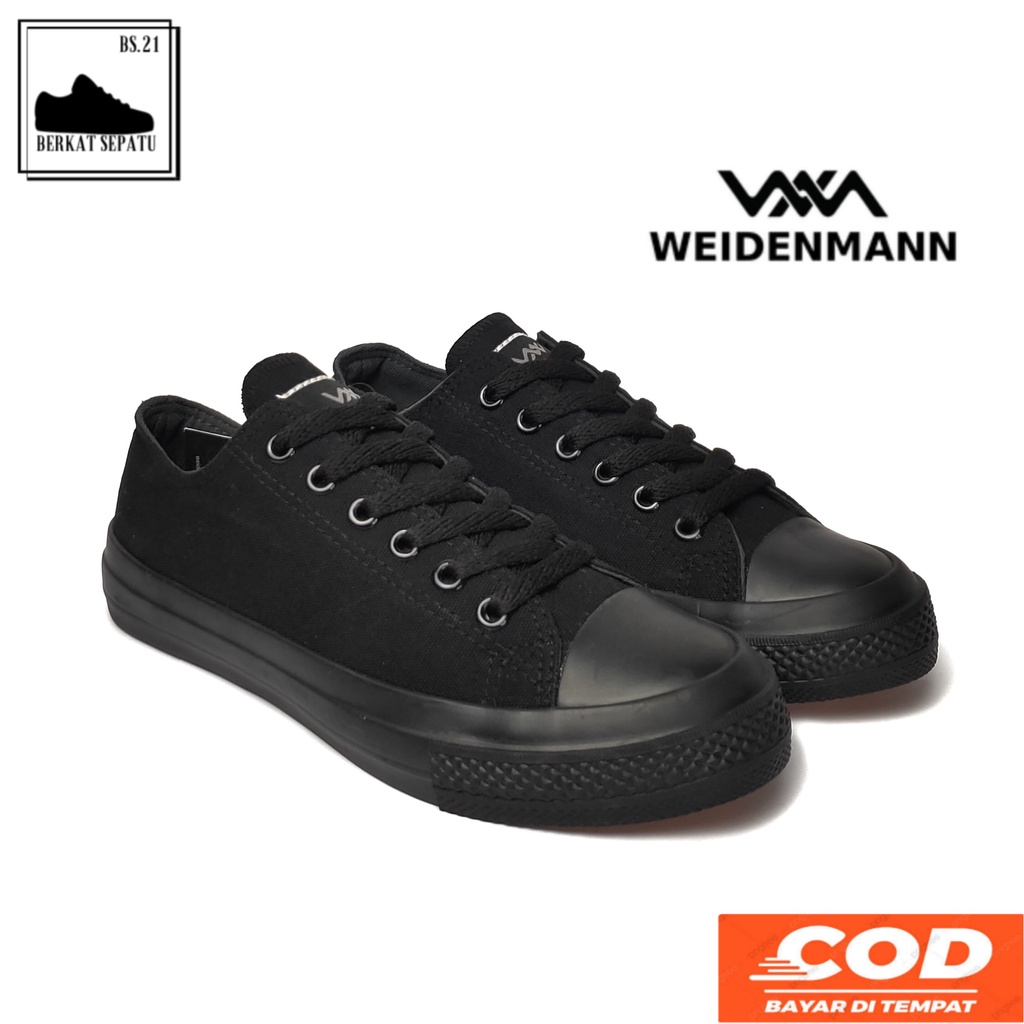 [COD] Sepatu Weidenmann Sekolah AllBlack | Sepatu Sekolah Weidenmann X-Low AllBlack Original