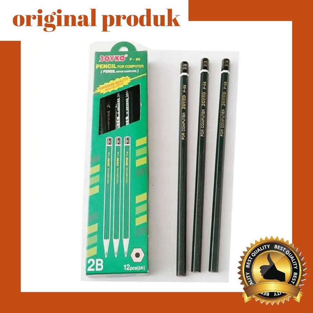 

terlaris pensil joyko 2b - pensil ujian 2b - Pensil 2B Joyko P-88 Hijau - pencil joyko 2b