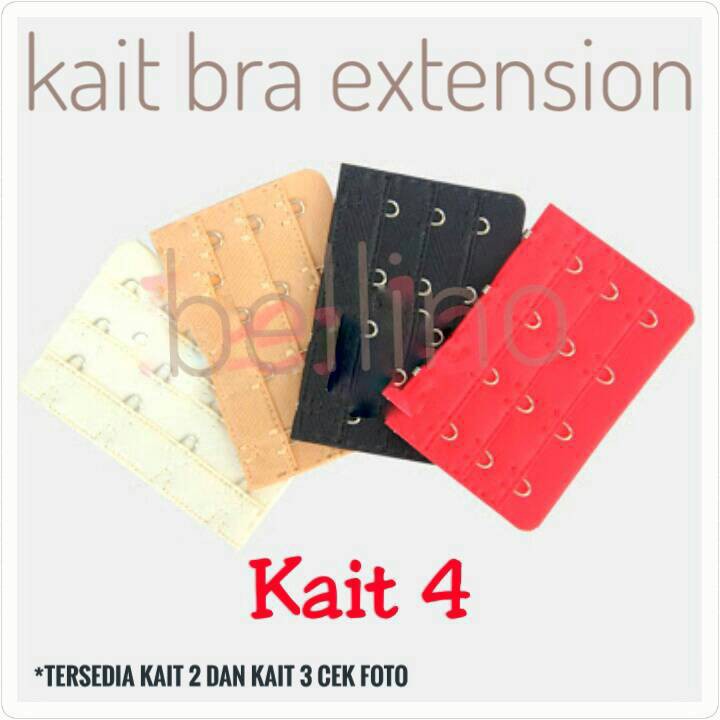 Kait Sambungan Bra Wanita Kait Bh Cewek Extension Kait 2 3 4 Cream Dan Hitam