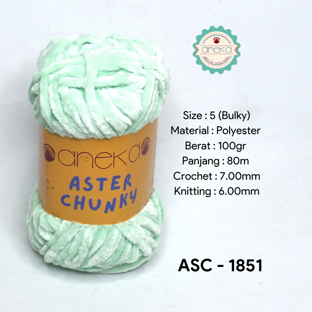 Benang Rajut Bludru Aster CHUNKY / Velvet Knitting Yarn - 1851